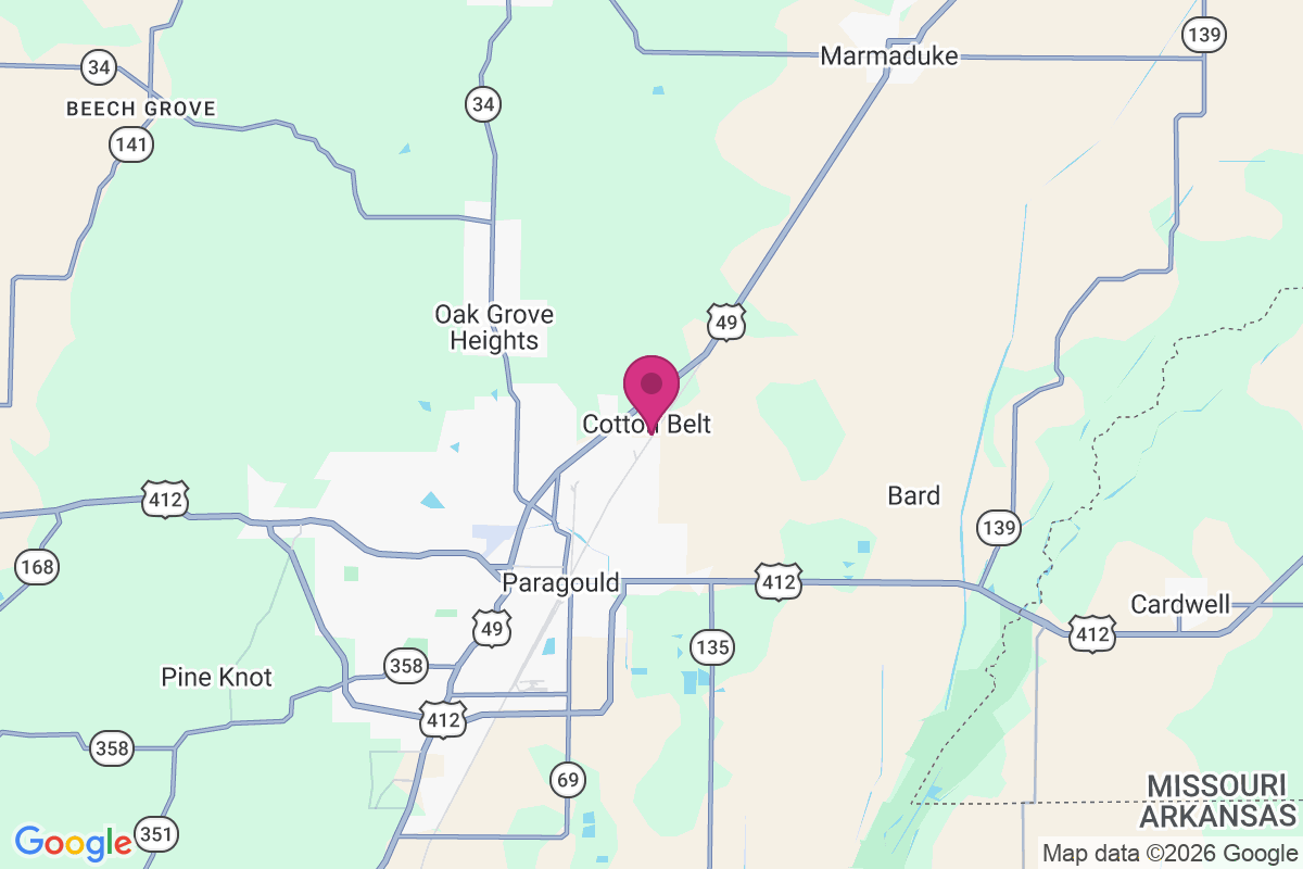Carte de Cotton Belt