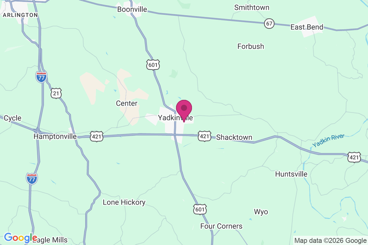 Carte de Yadkinville