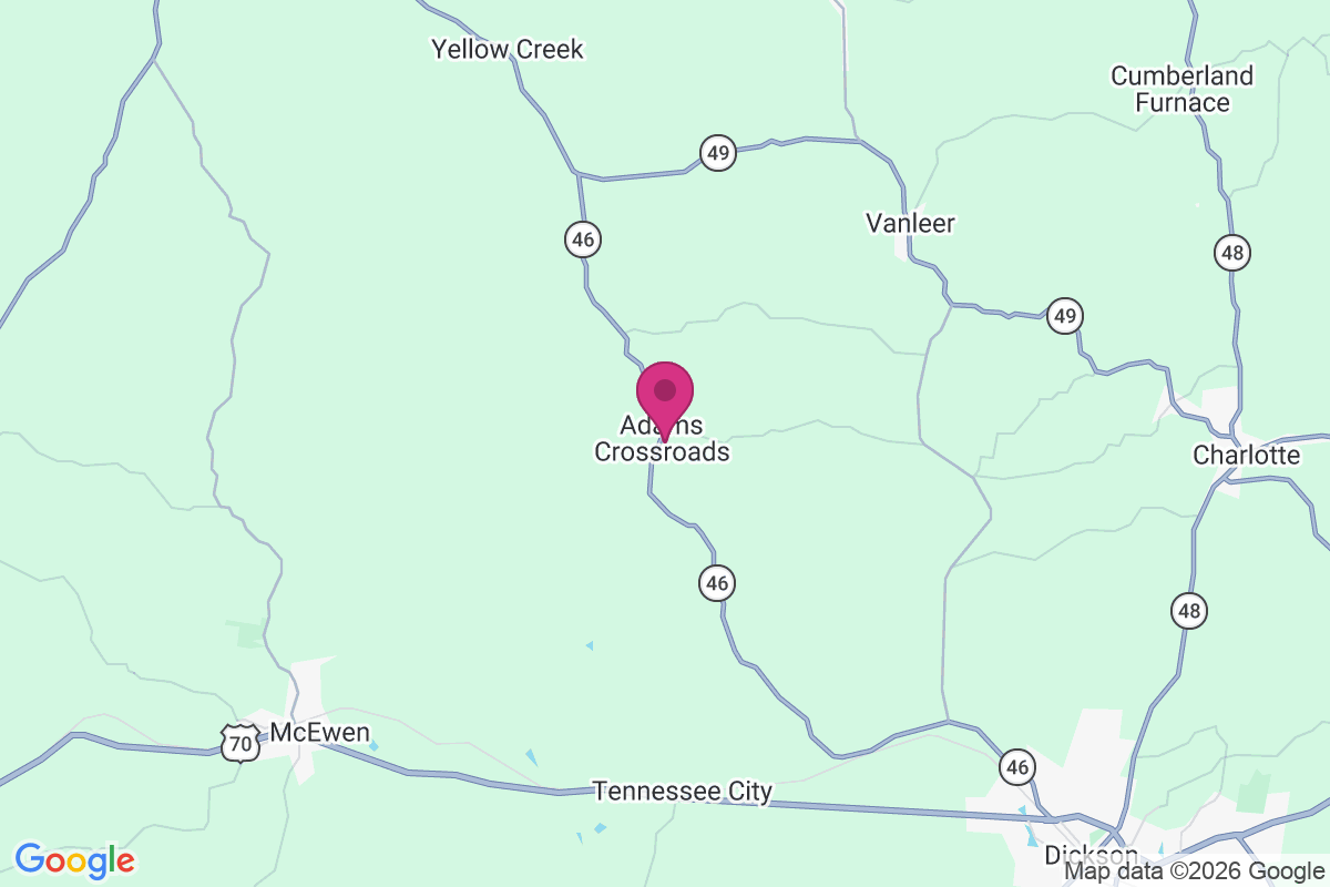Carte de Adams Crossroads