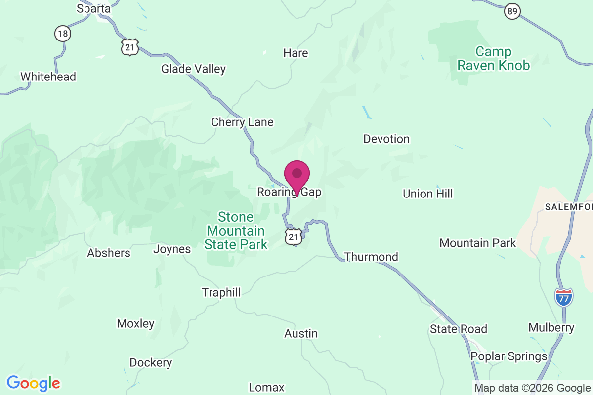 Carte de Roaring Gap