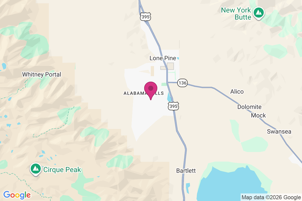 Carte de Alabama Hills