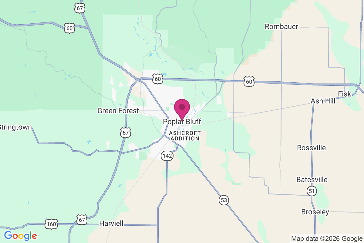 Carte de Poplar Bluff