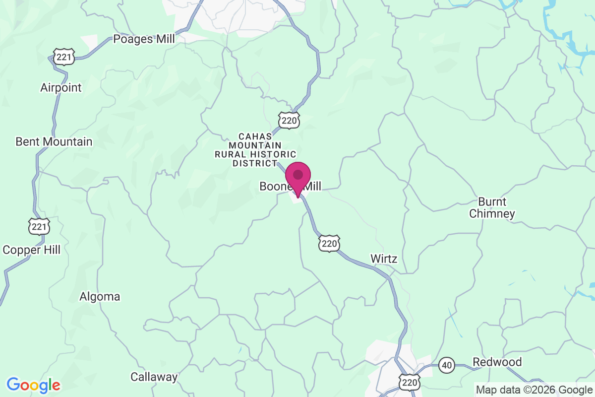 Carte de Boones Mill
