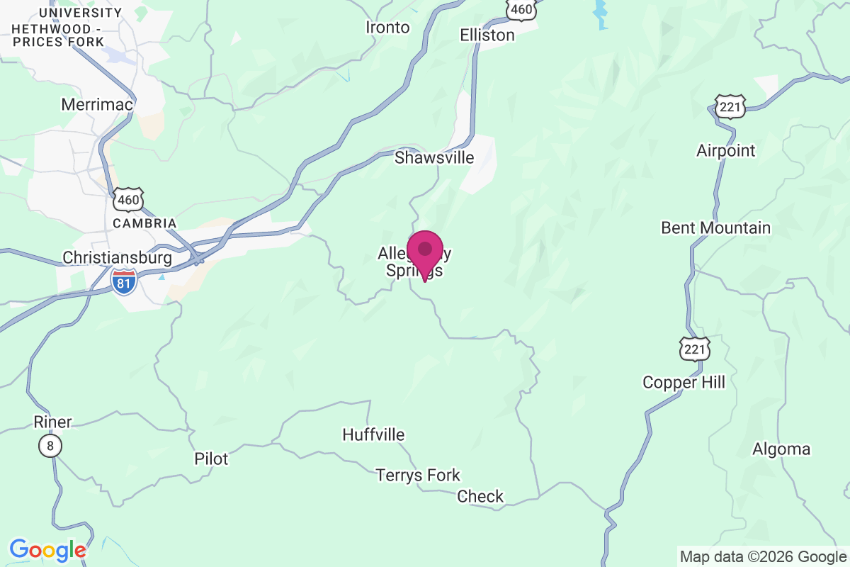 Carte de Alleghany Springs