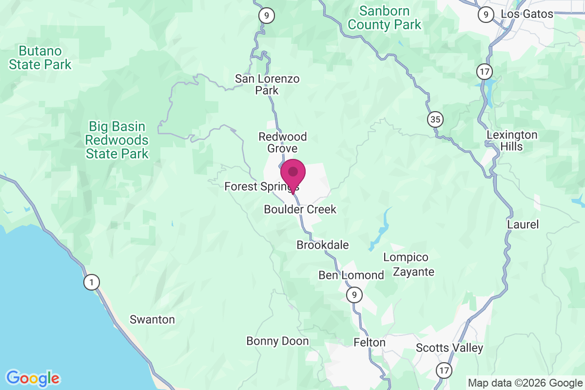 Carte de Boulder Creek