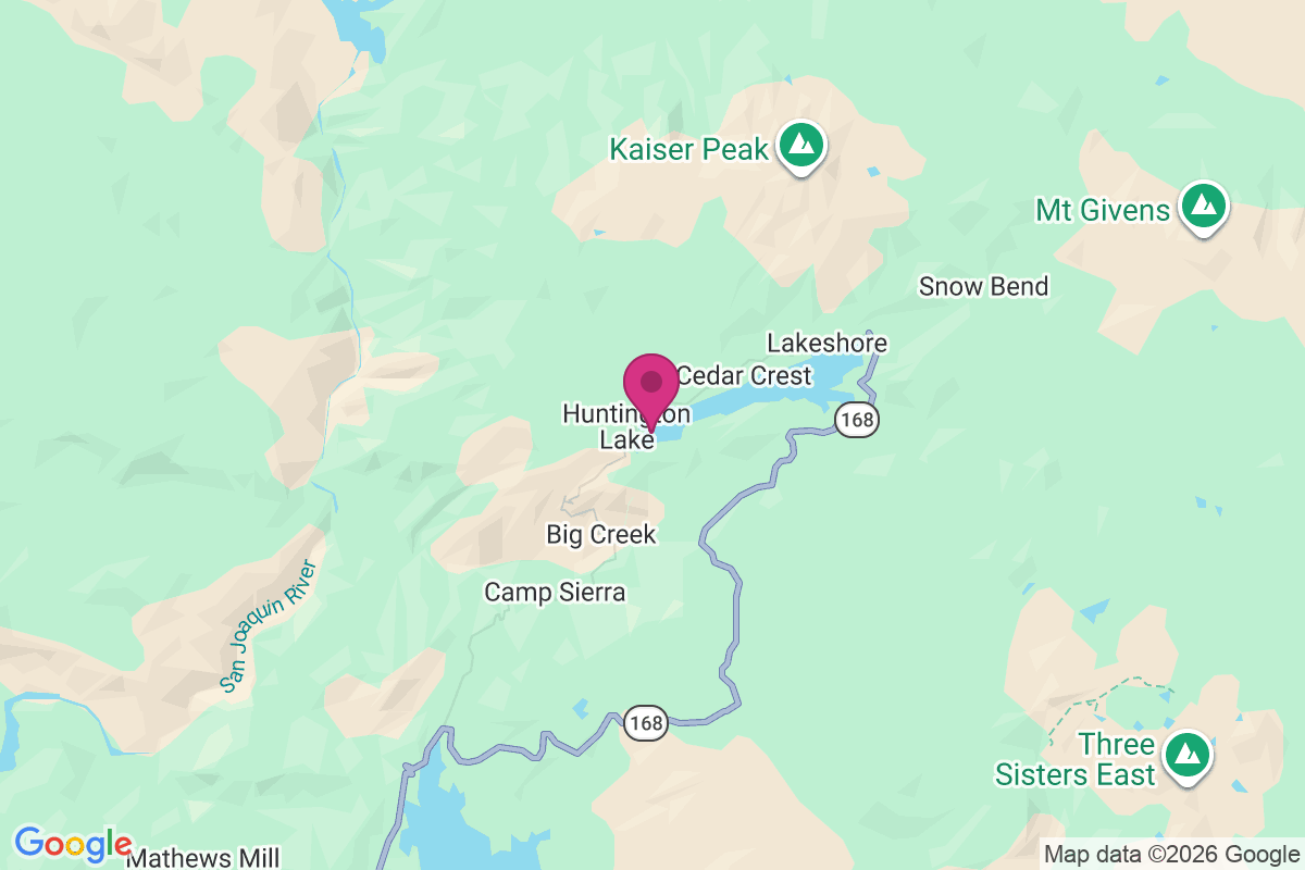 Carte de Huntington Lake