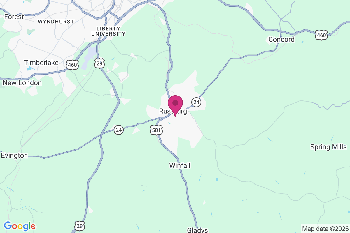 Carte de Rustburg