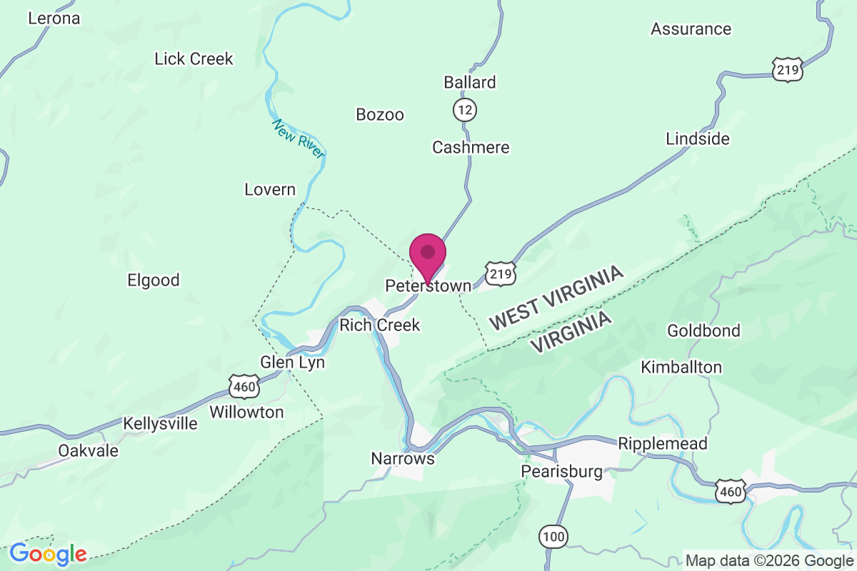 Carte de Peterstown