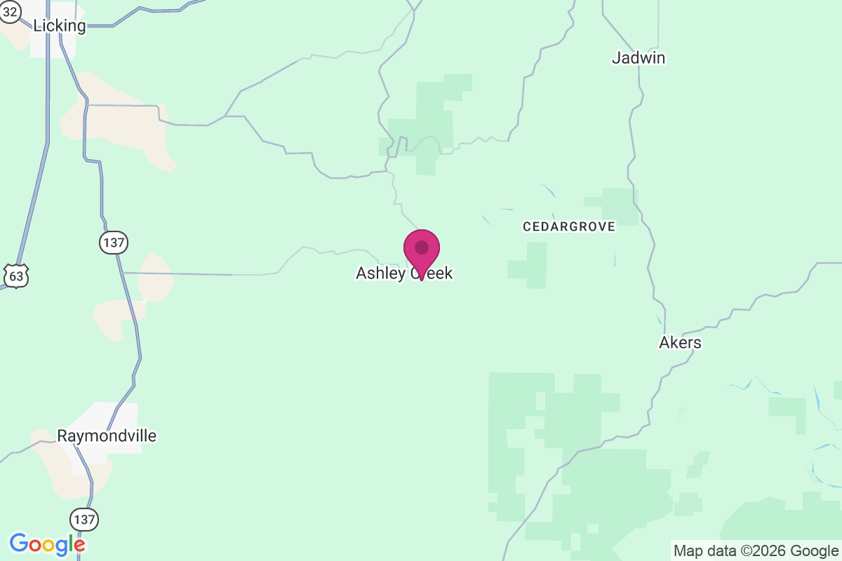 Carte de Ashley Creek