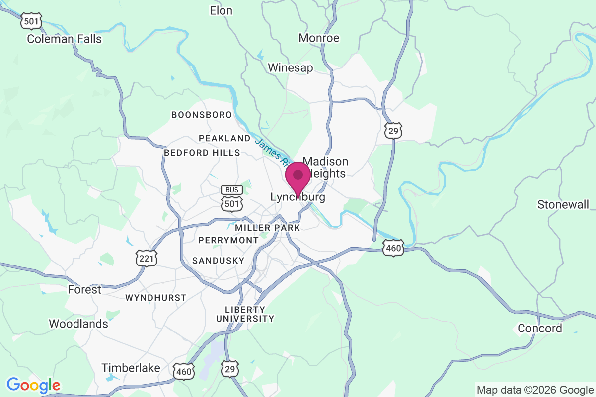 Carte de Lynchburg