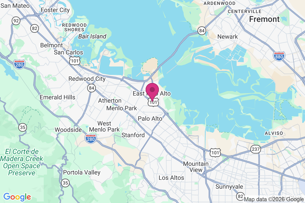 Carte de East Palo Alto