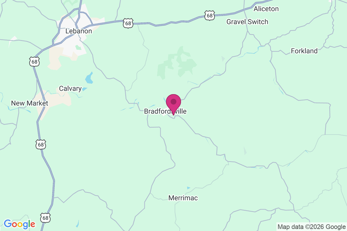 Carte de Bradfordsville