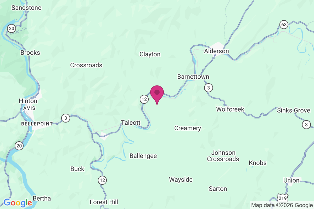 Carte de Pence Springs