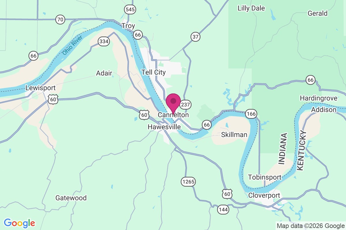 Carte de Cannelton
