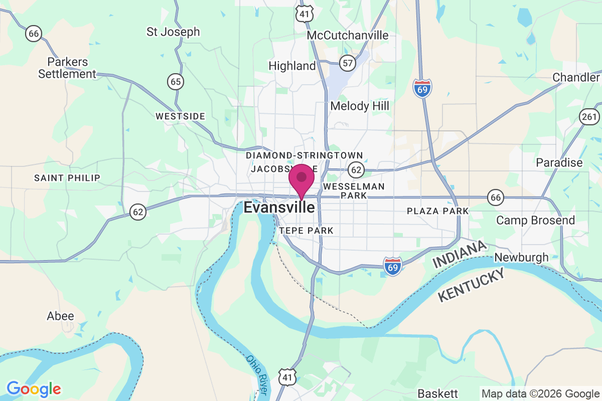 Carte de Evansville