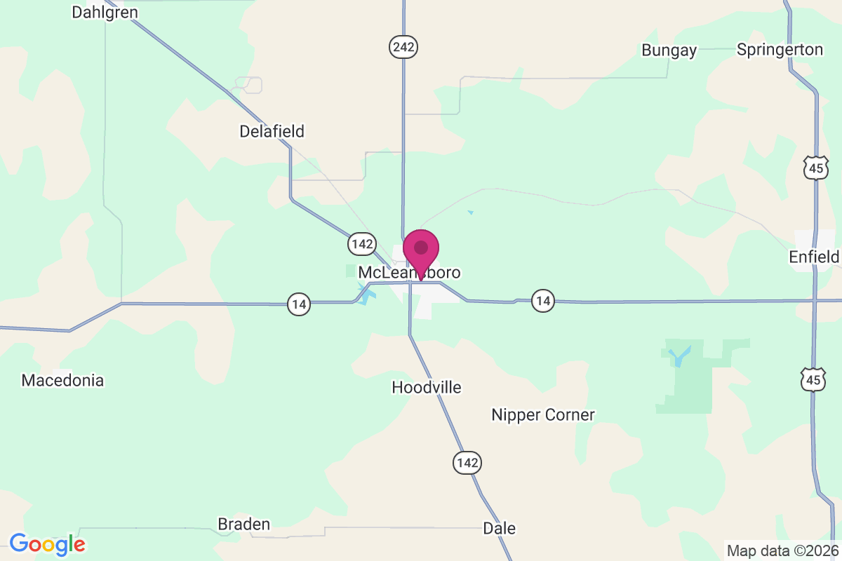 Carte de McLeansboro