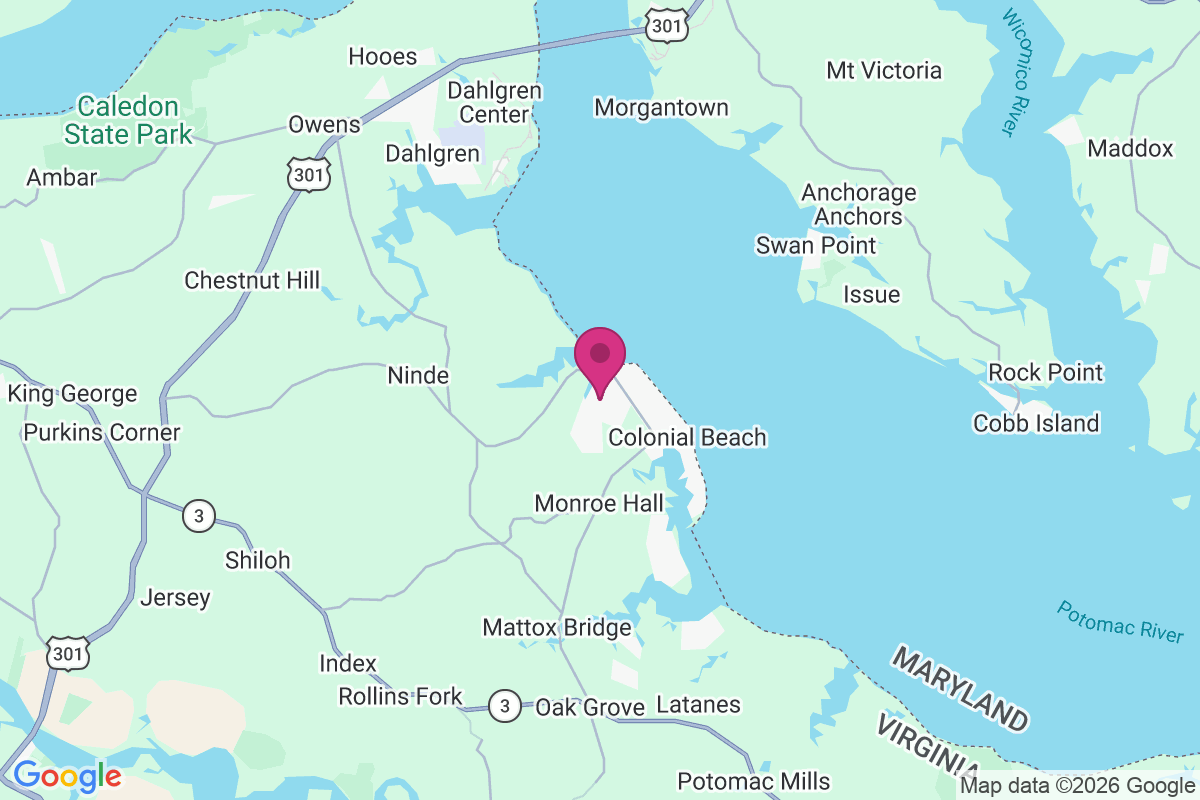 Carte de Colonial Beach