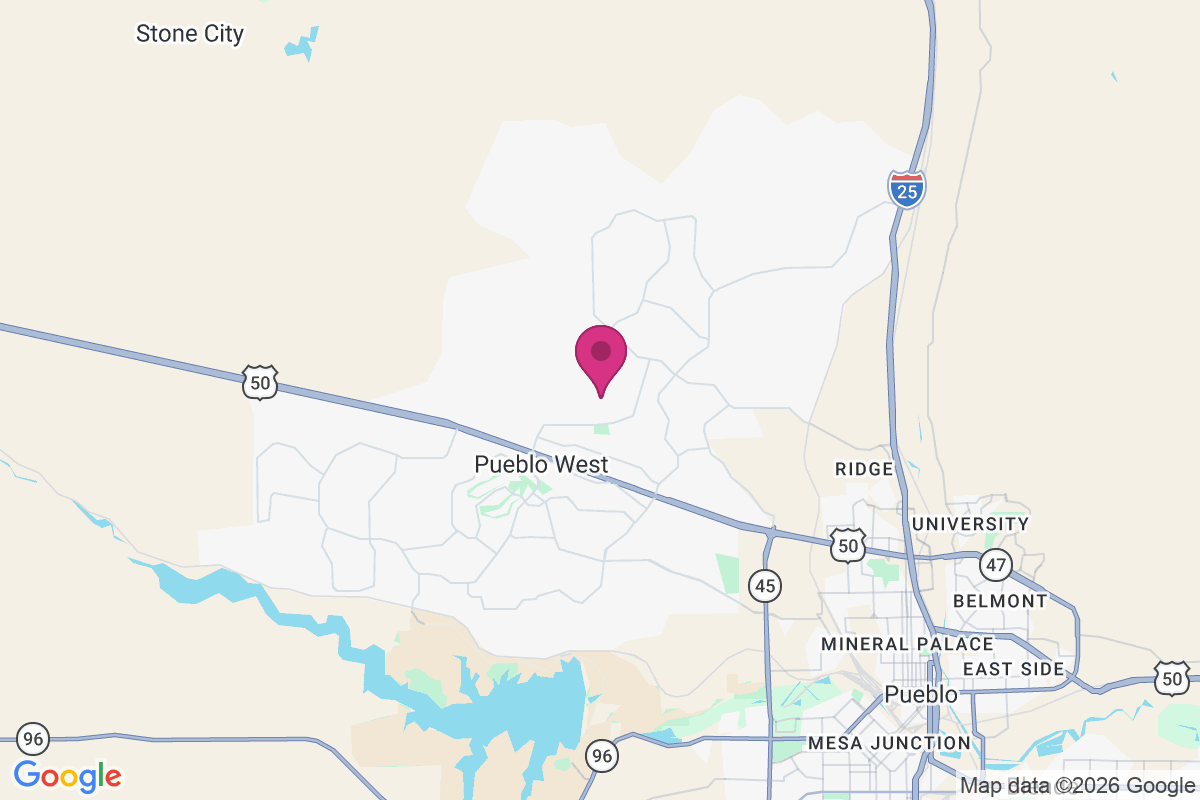 Carte de Pueblo West