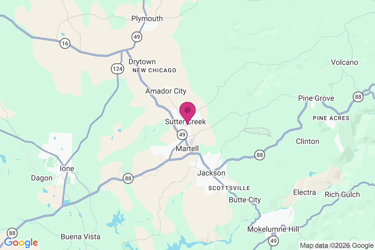 Carte de Sutter Creek