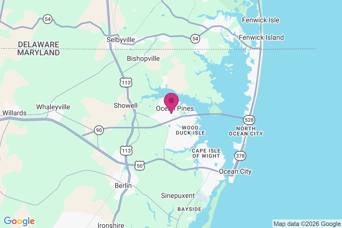 Carte de North Ocean Pines