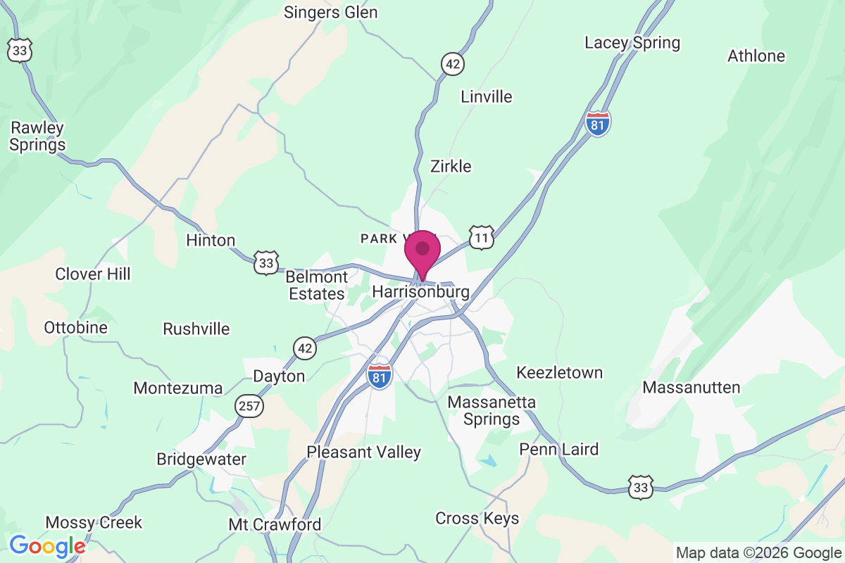 Carte de Harrisonburg