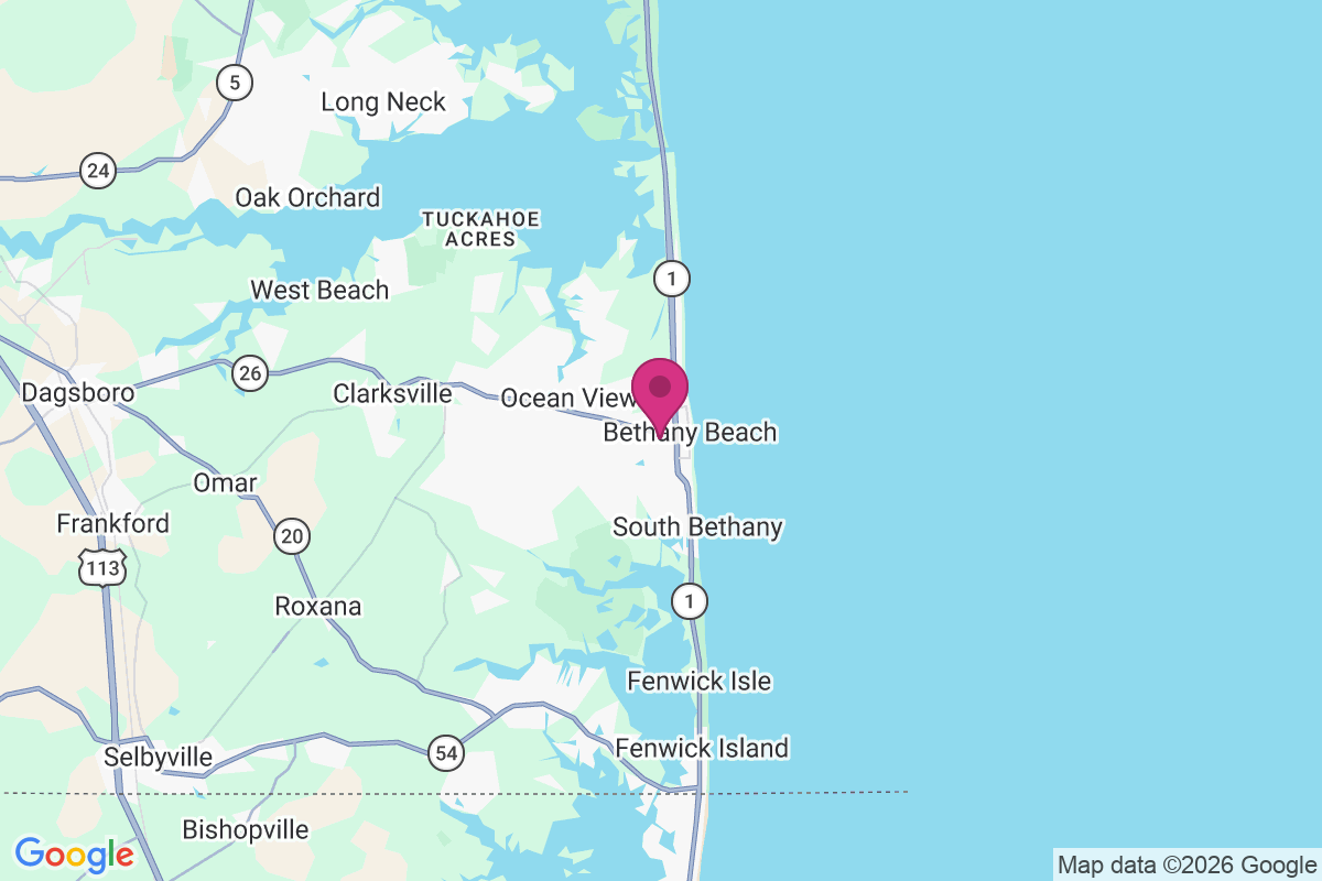 Carte de Bethany Beach