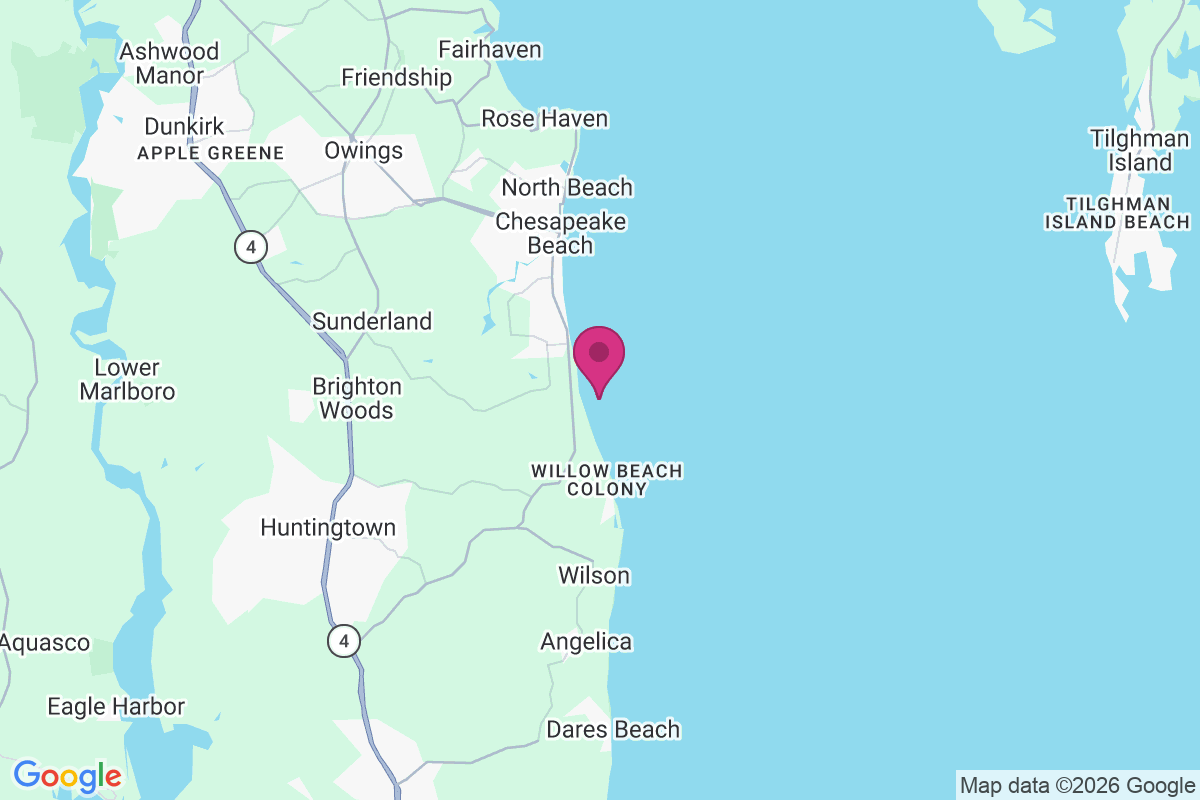 Carte de Locust Grove Beach