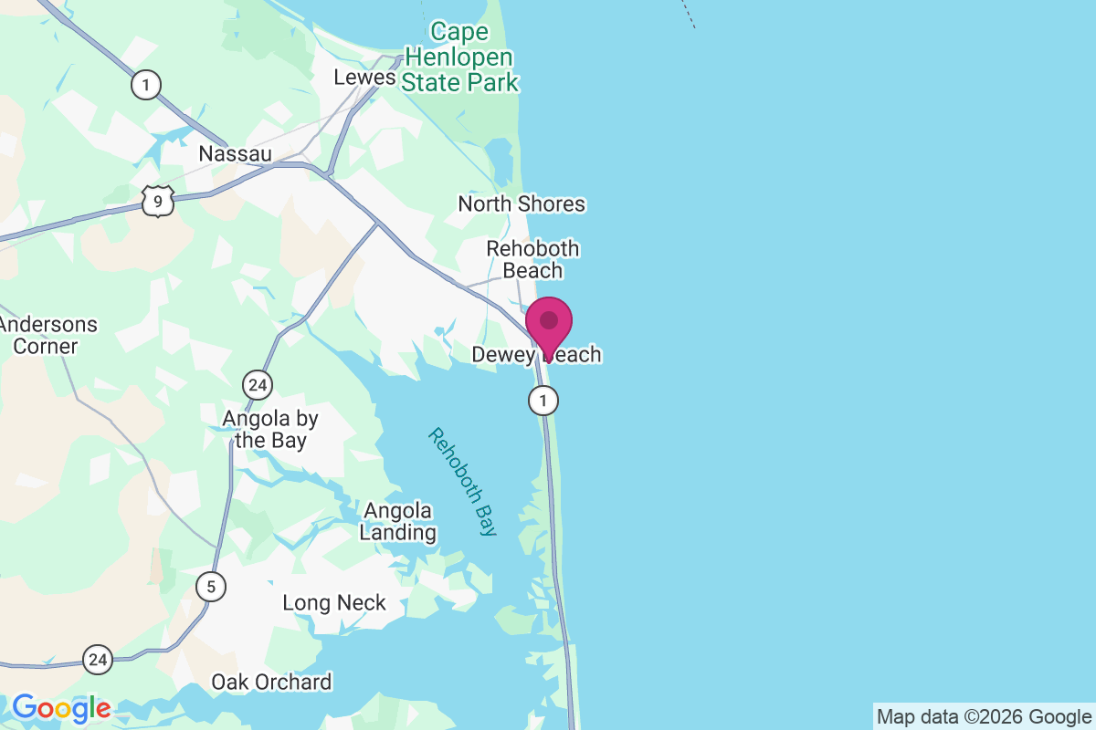 Carte de Dewey Beach