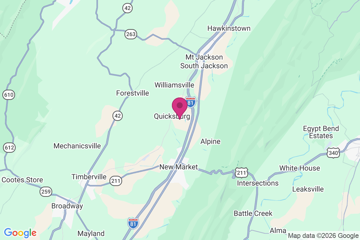 Carte de Quicksburg