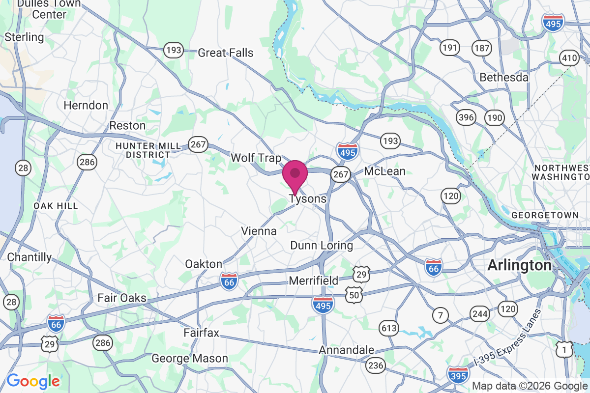 Carte de Tysons Green