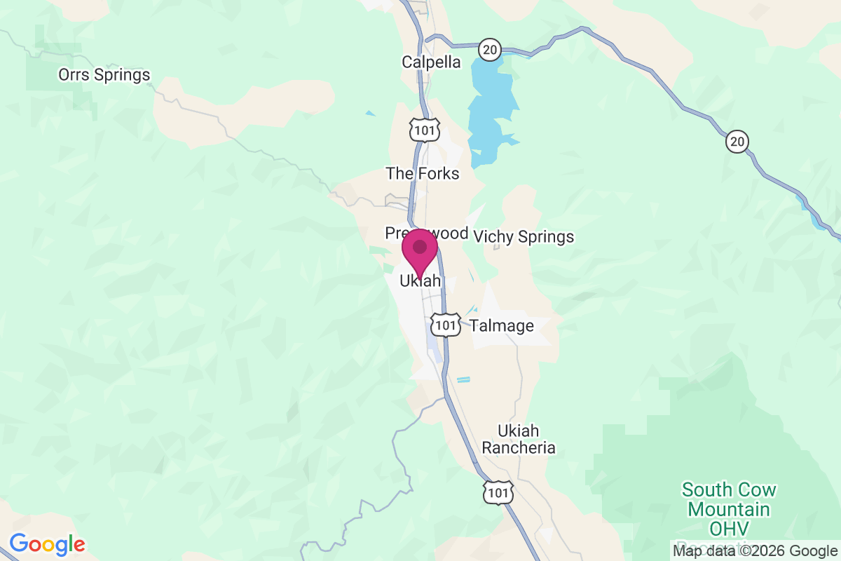 Carte de Ukiah