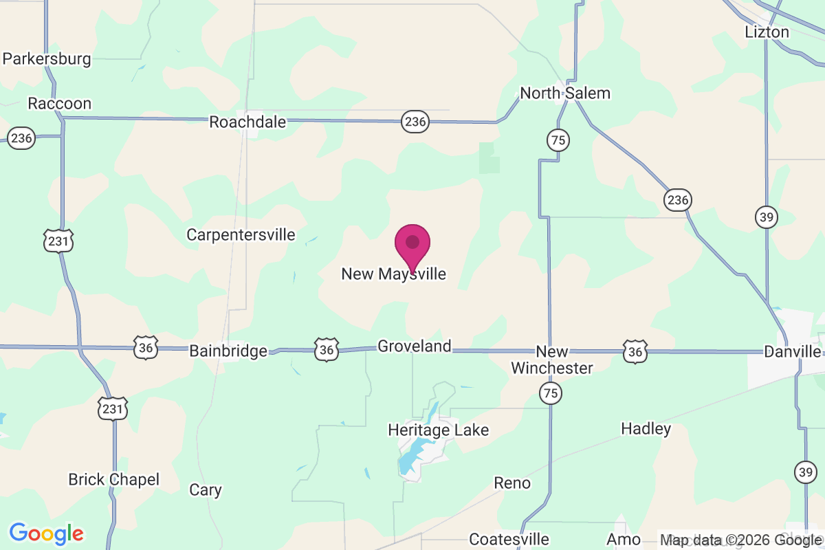 Carte de New Maysville