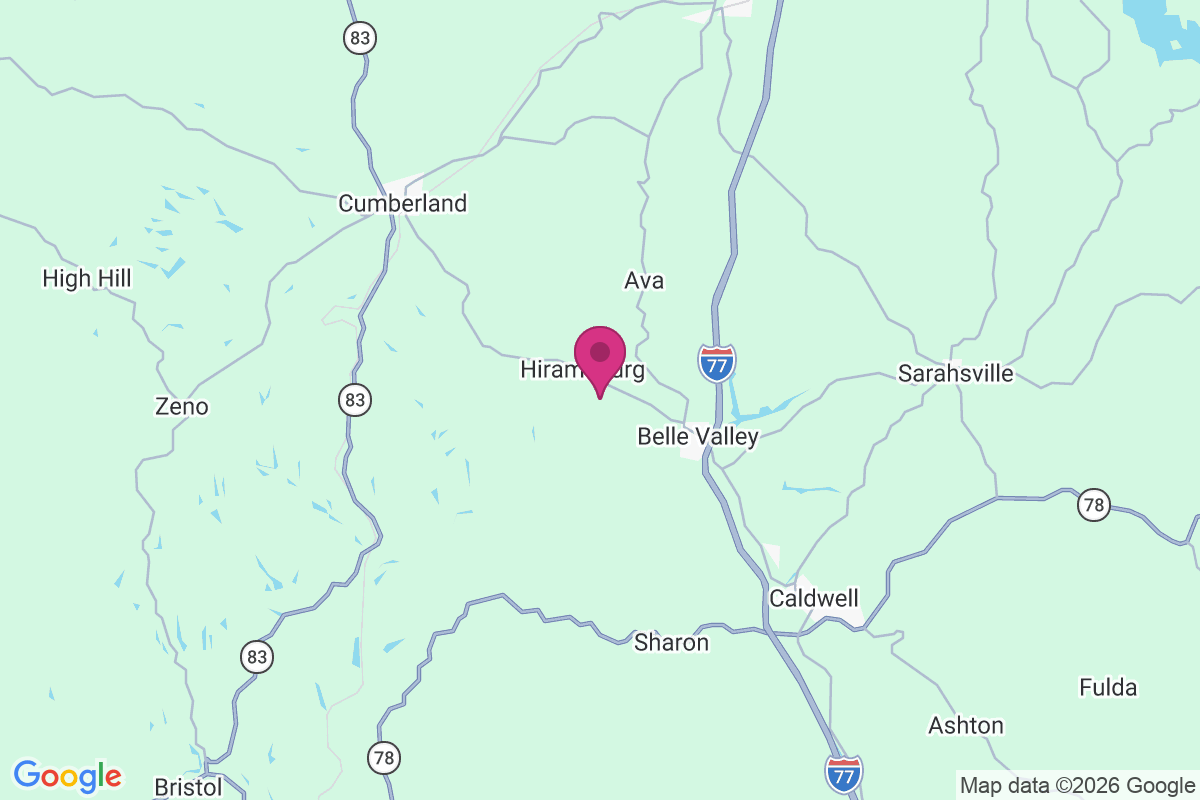 Carte de Hiramsburg