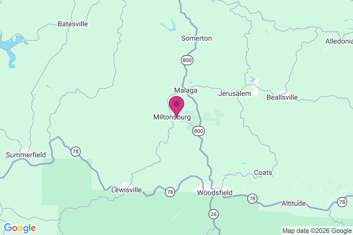 Carte de Miltonsburg