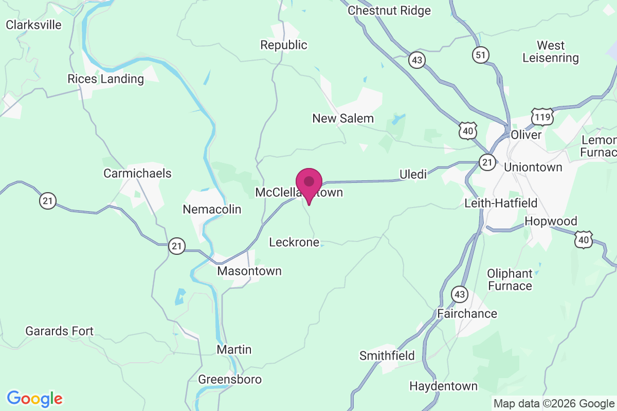 Carte de McClellandtown