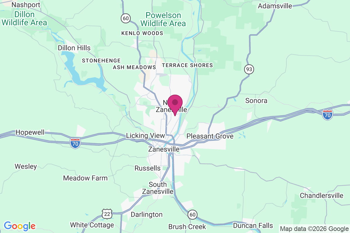 Carte de North Zanesville