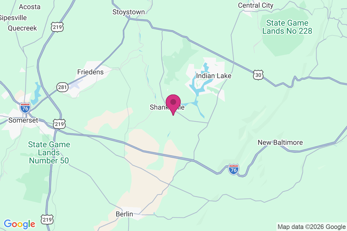Carte de Shanksville