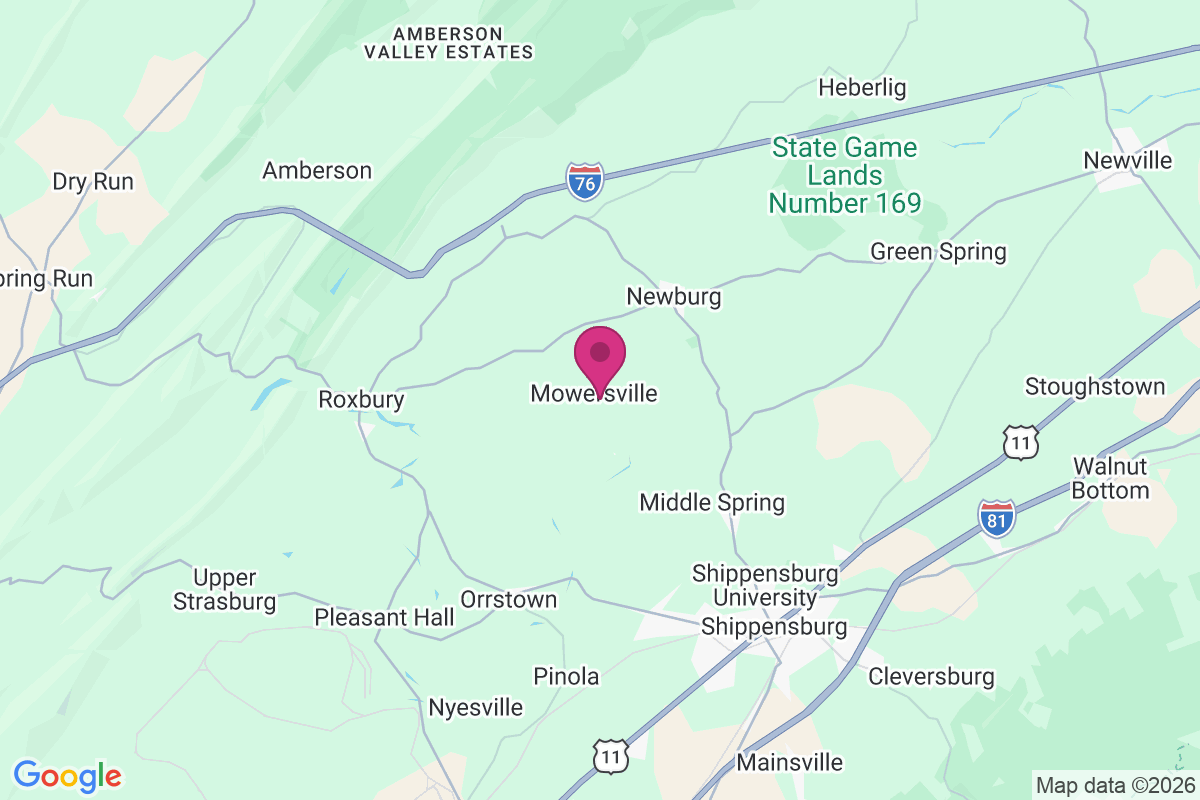 Carte de Mowersville