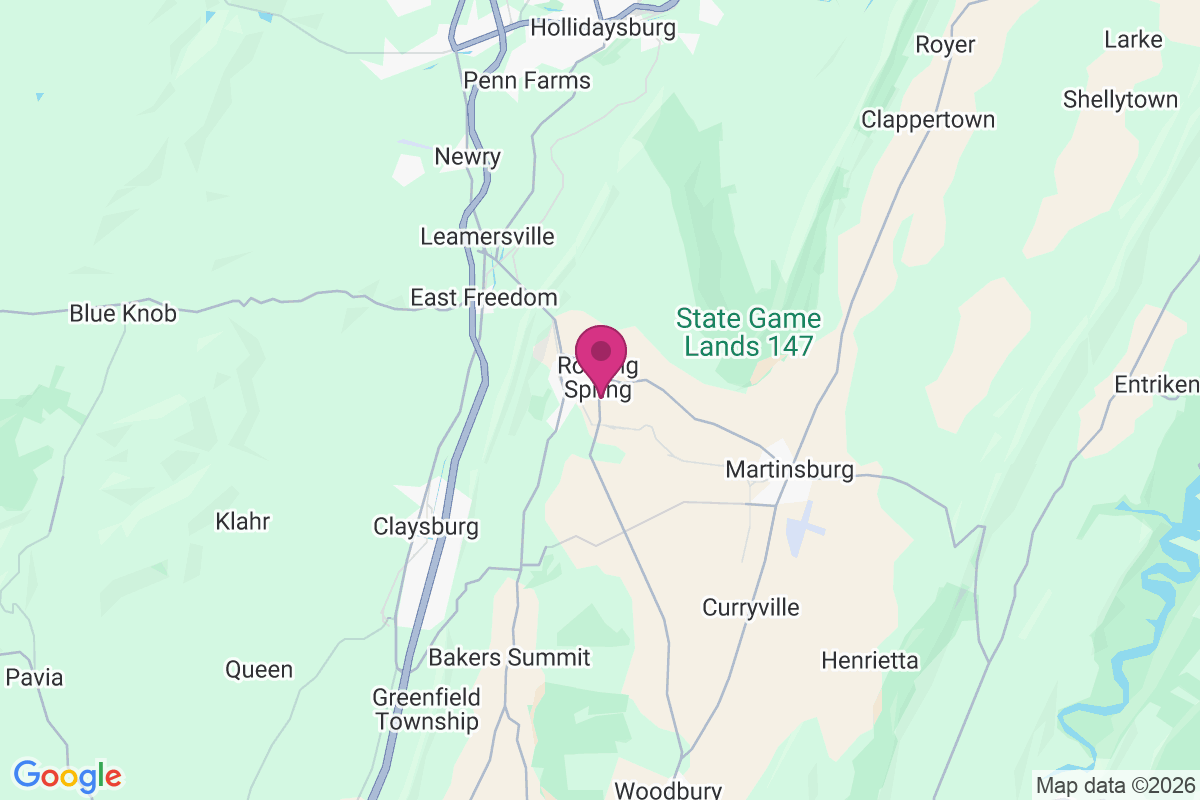 Carte de Roaring Spring