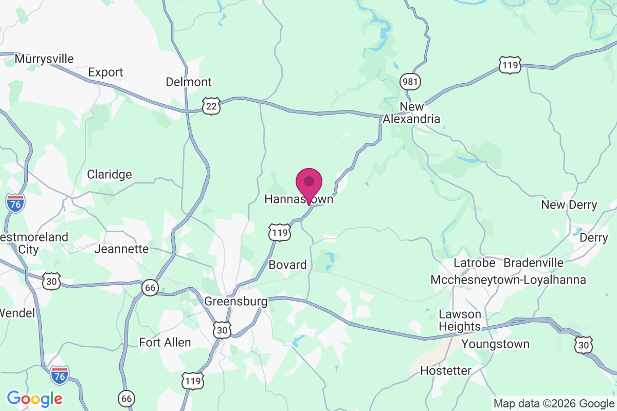 Carte de Hannastown