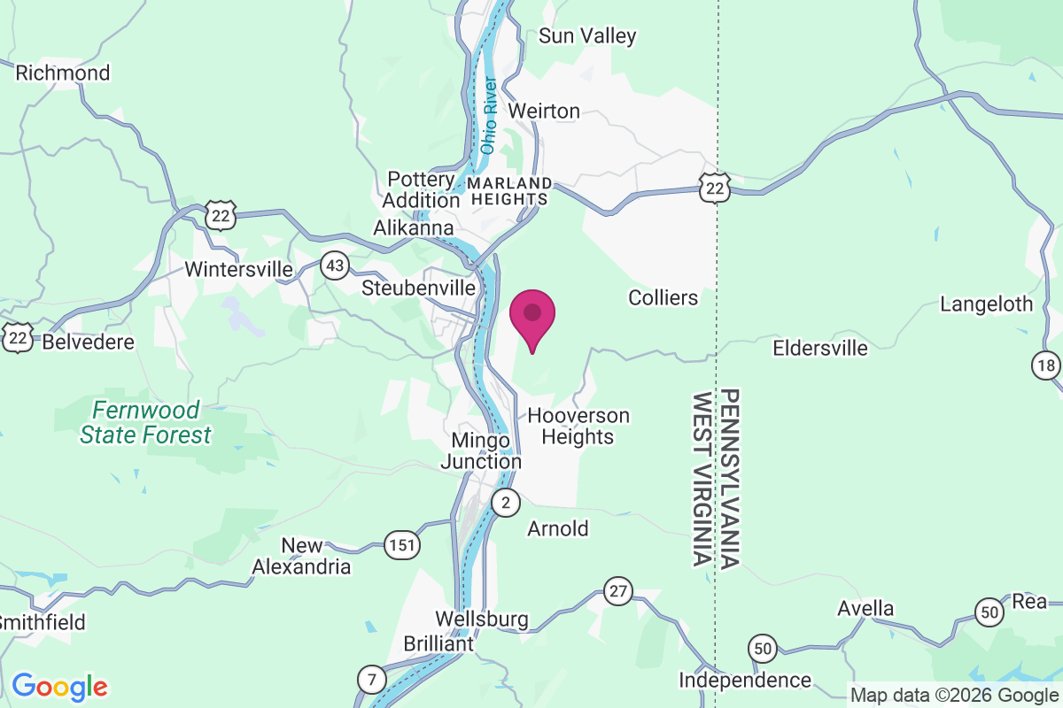 Carte de East Steubenville