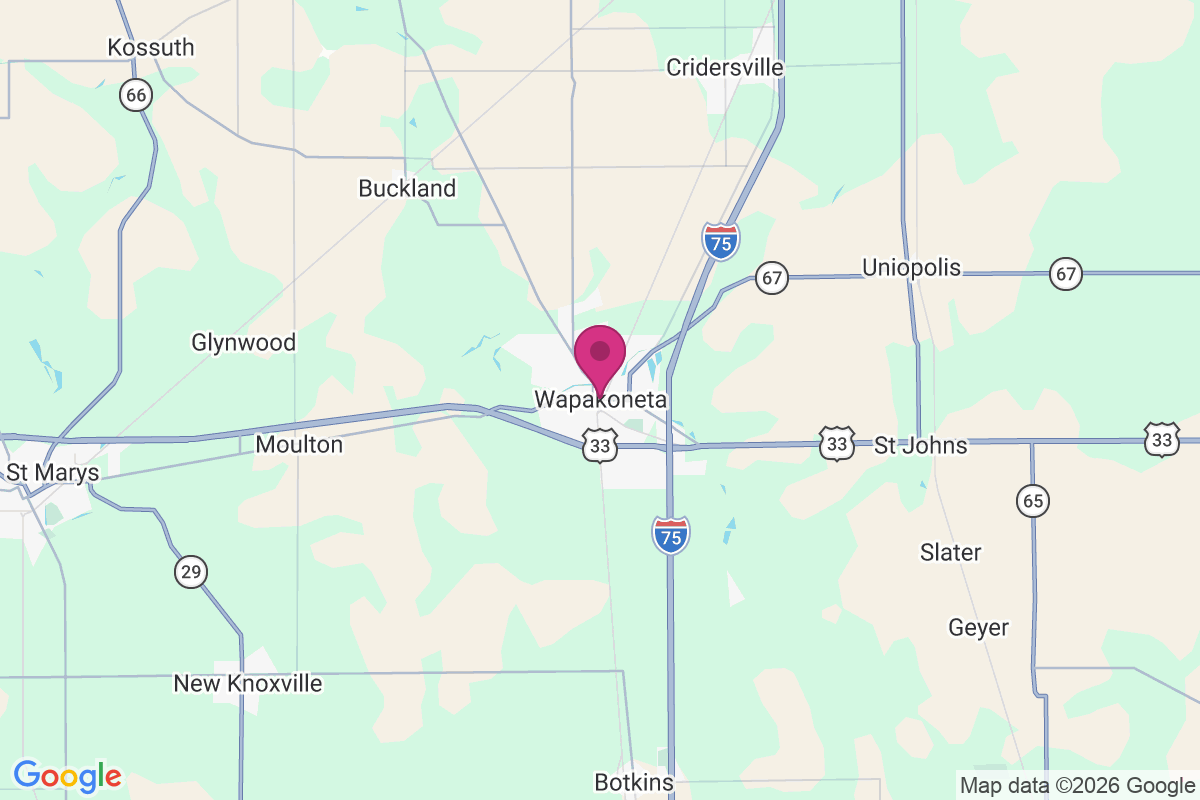 Carte de Wapakoneta