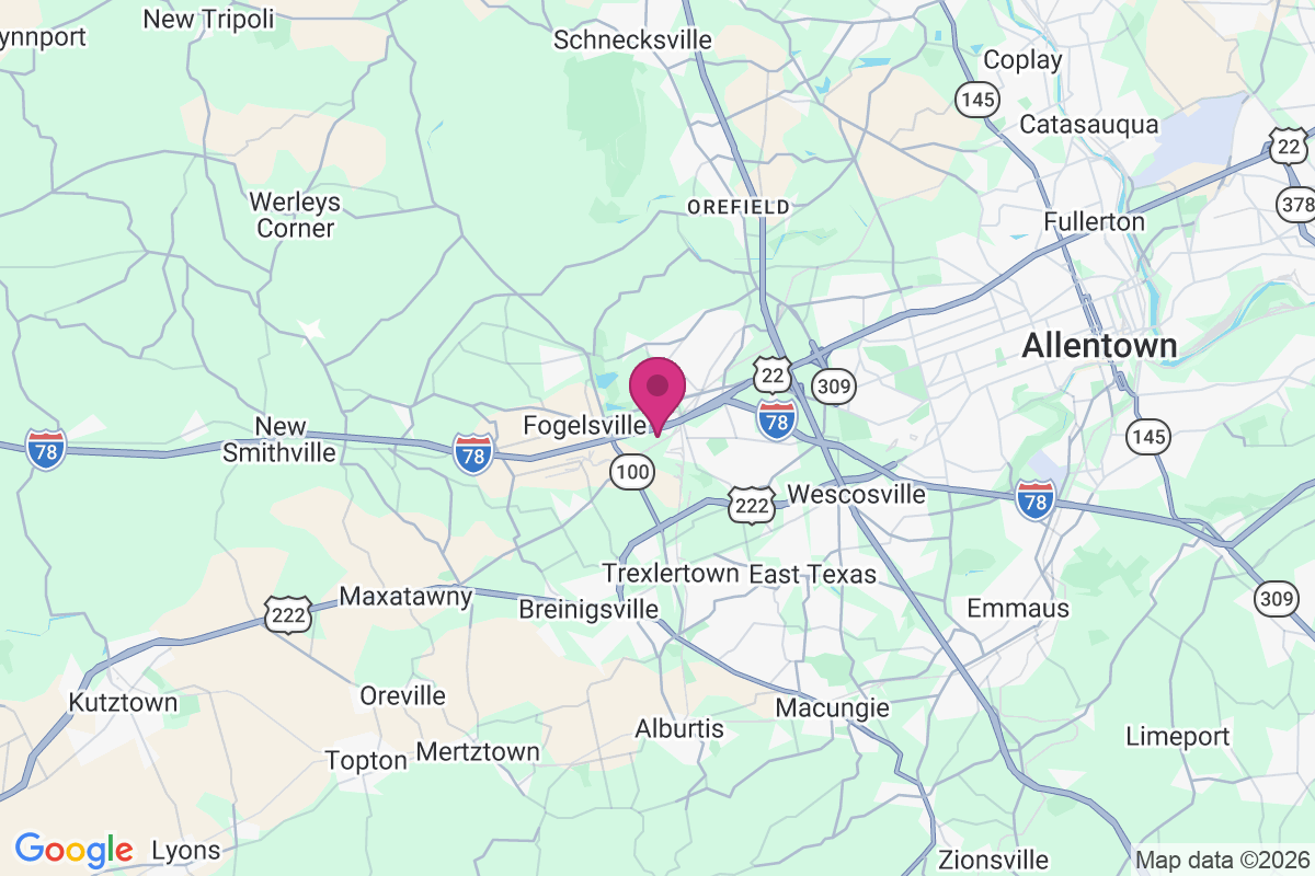 Carte de East Fogelsville