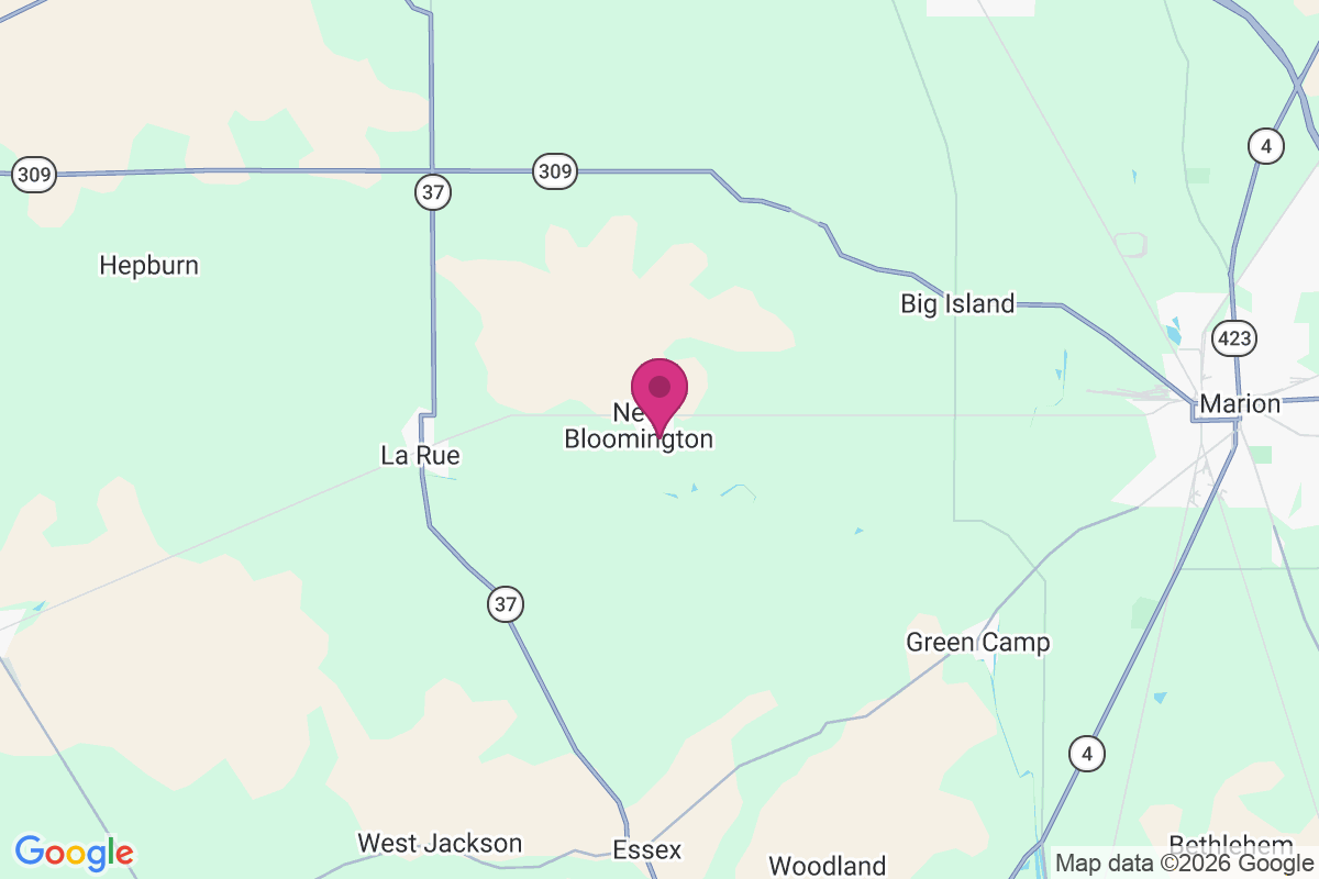 Carte de New Bloomington