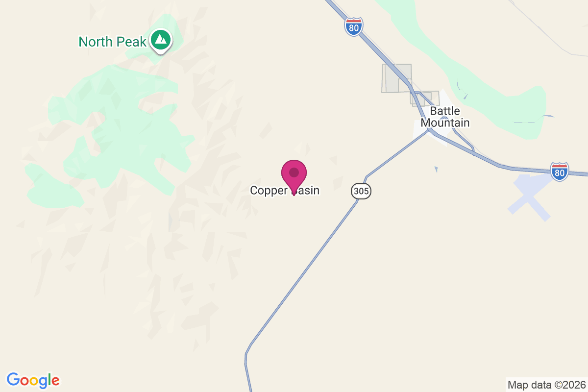 Carte de Copper Basin