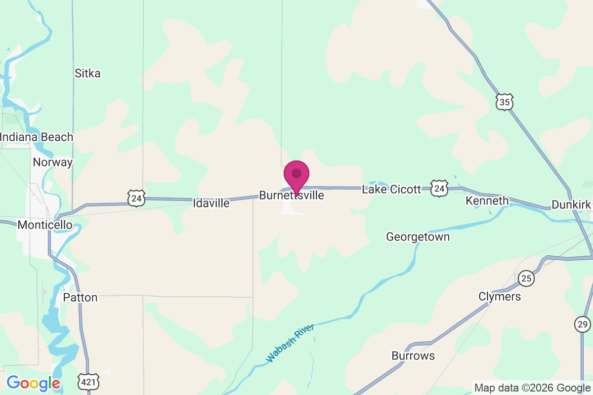 Carte de Burnettsville