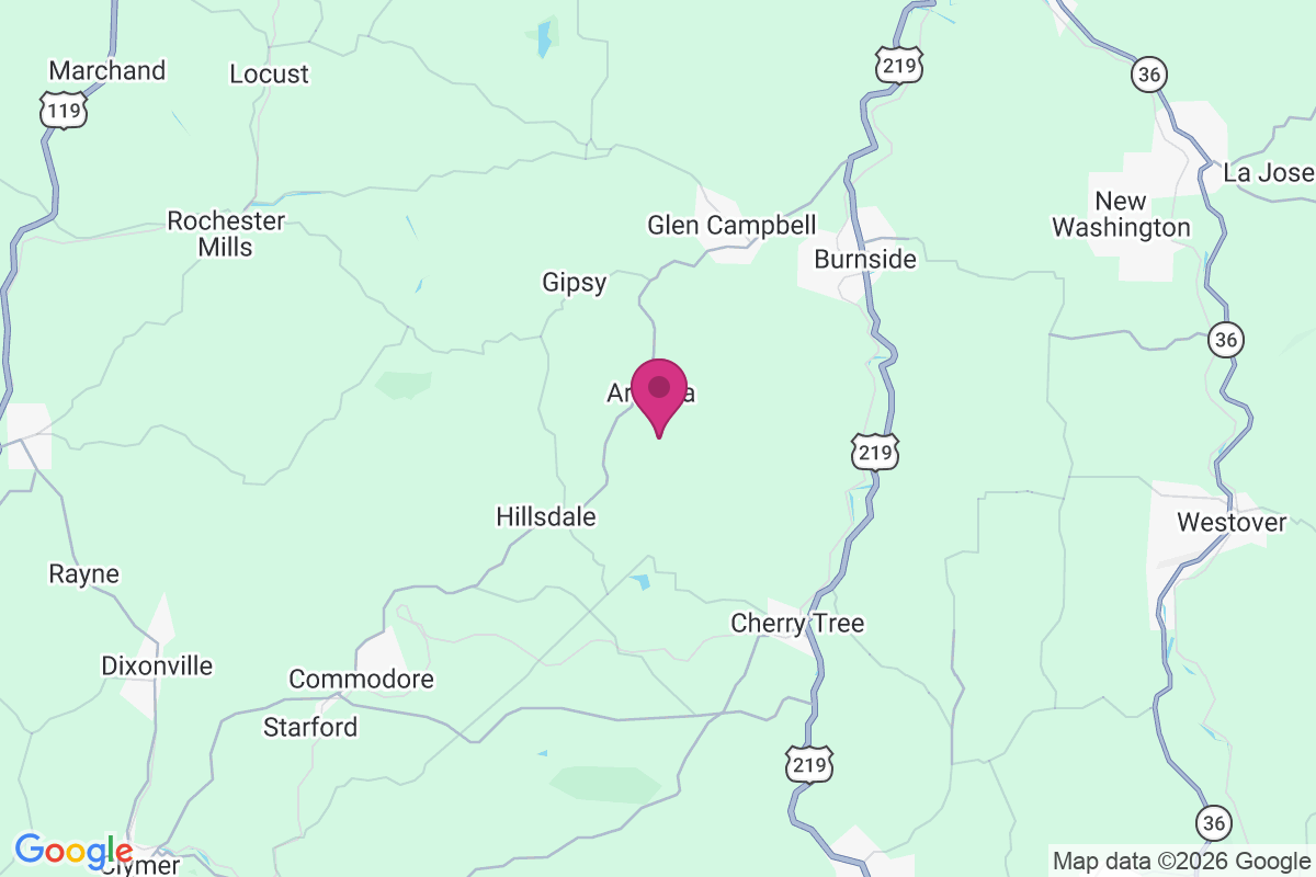 Carte de Cush Creek