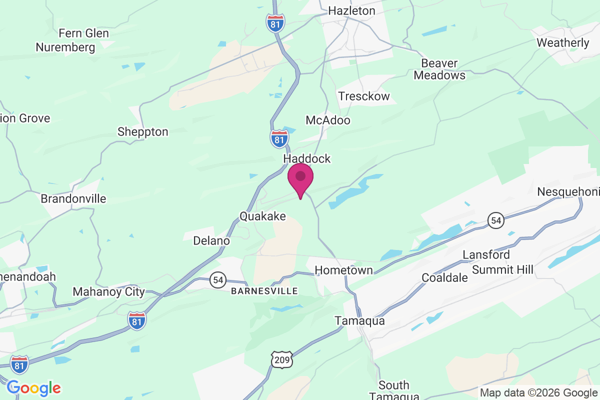Carte de Hazleton Junction