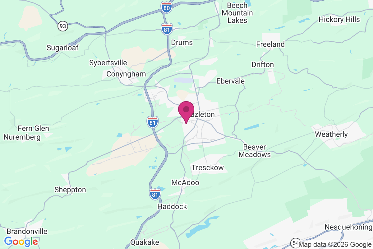 Carte de West Hazleton