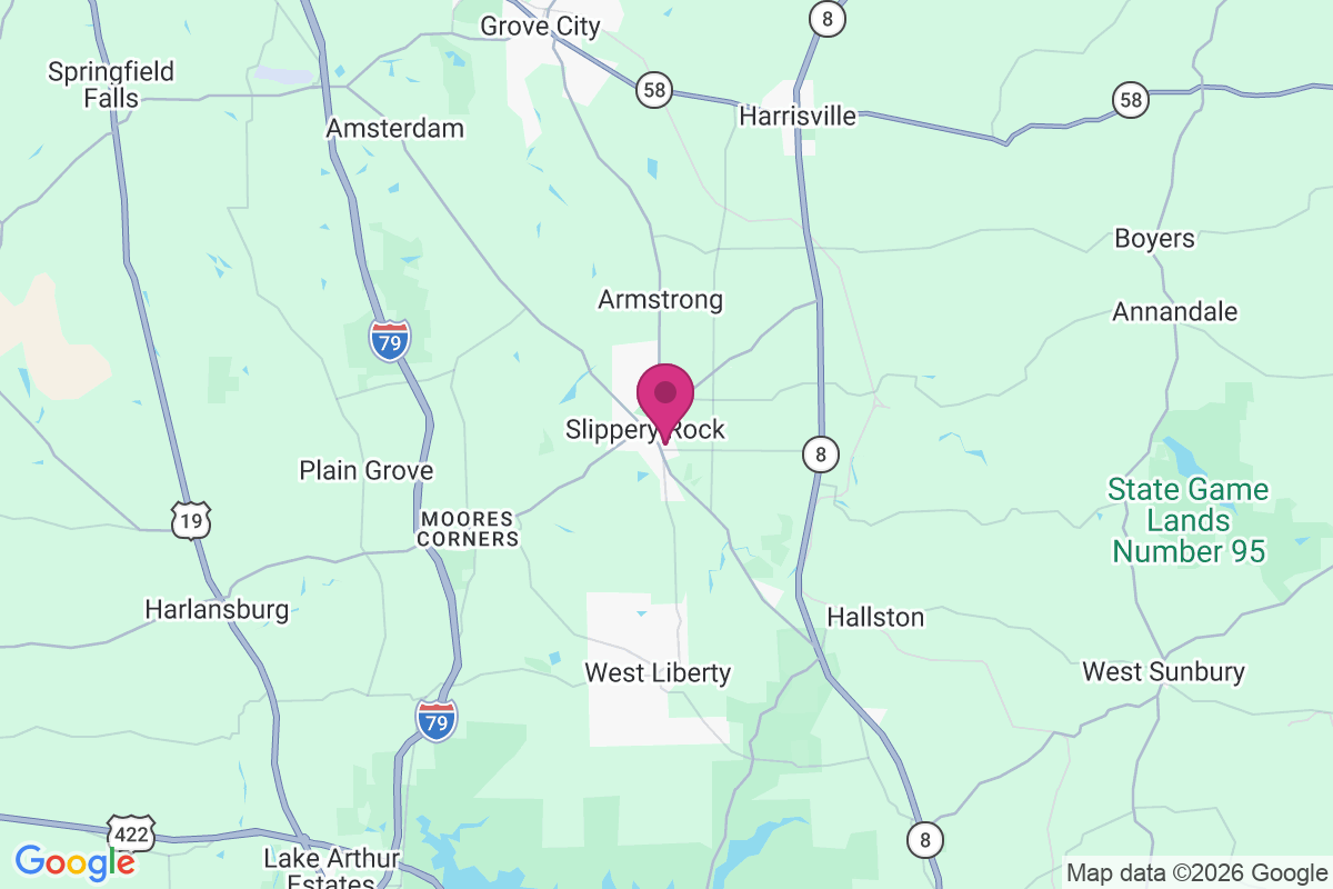 Carte de Slippery Rock